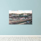 Luftaufnahme der Stadt Freestone, CA Leinwanddruck (Insitu (Holzboden))