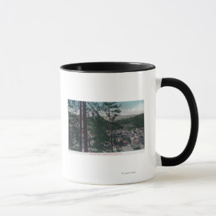 Luftaufnahme der Stadt Guerneville, CA Tasse