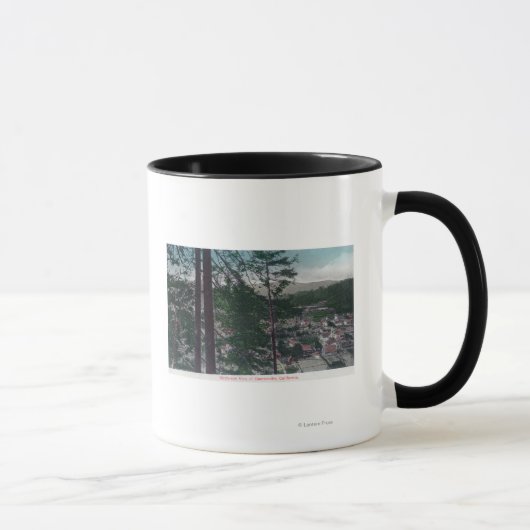 Luftaufnahme der Stadt Guerneville, CA Tasse (Rechts)