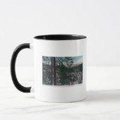 Luftaufnahme der Stadt Guerneville, CA Tasse (Links)