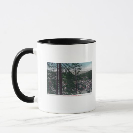 Luftaufnahme der Stadt Guerneville, CA Tasse (Links)