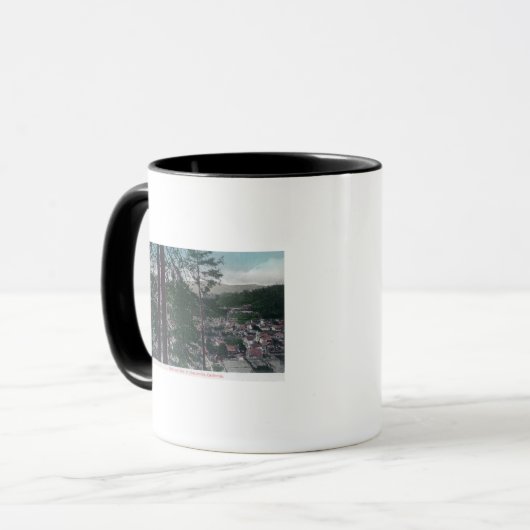 Luftaufnahme der Stadt Guerneville, CA Tasse (Vorderseite Links)
