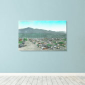 Luftaufnahme der Stadt Huntington, OR Leinwanddruck (Insitu (Holzboden))