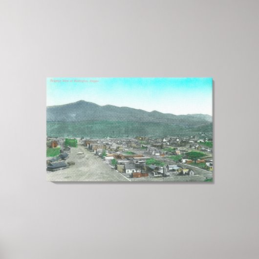 Luftaufnahme der Stadt Huntington, OR Leinwanddruck (Vorderseite)
