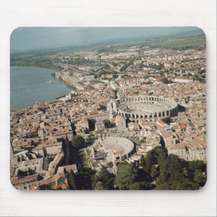 Luftaufnahme der Stadt mit Mousepad