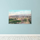 Luftaufnahme der Stadt Pocatello, ID Leinwanddruck (Insitu (Holzboden))