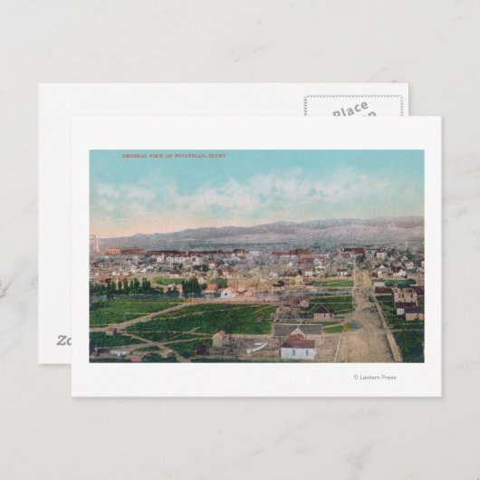 Luftaufnahme der Stadt Pocatello, ID Postkarte (Vorne/Hinten)