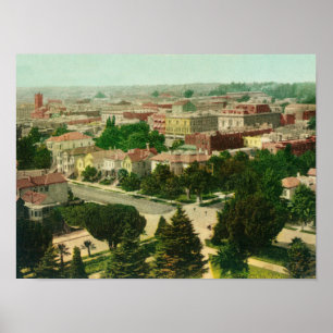 Luftaufnahme der Stadt Poster
