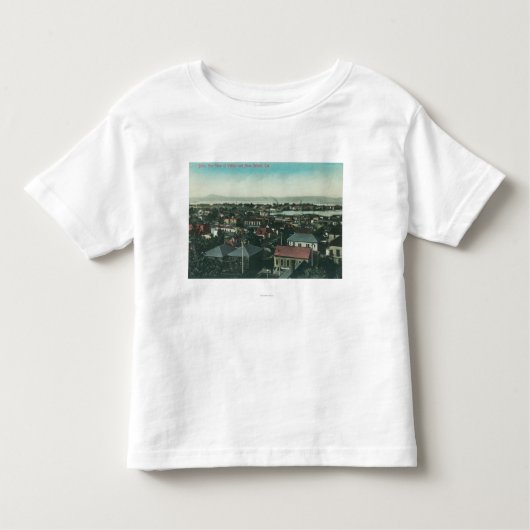 Luftaufnahme der Stadt und der Stuten-Insel Kleinkind T-shirt (Vorderseite)