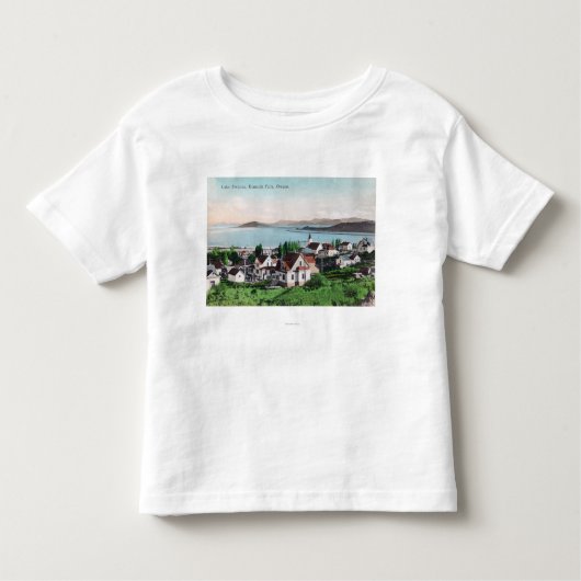 Luftaufnahme der Stadt und des Sees Ewauna Kleinkind T-shirt (Vorderseite)