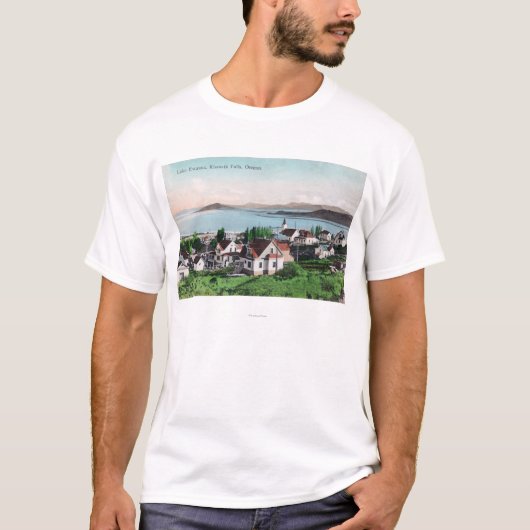 Luftaufnahme der Stadt und des Sees Ewauna T-Shirt (Vorderseite)