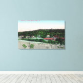 Luftaufnahme der StadtKnowles, CA Leinwanddruck (Insitu (Holzboden))