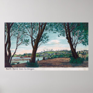 Luftaufnahme der TownNorth Biegung ODER Poster