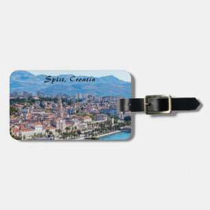 Luftaufnahme der Uferpromenade von Split, Dalmatie Gepäckanhänger