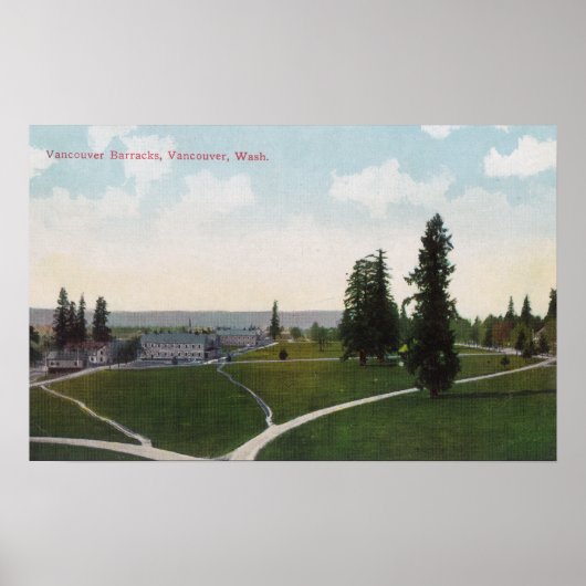 Luftaufnahme der Vancouver Barracks Poster (Vorne)