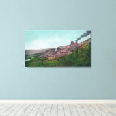 Luftaufnahme der Virtue MineBaker City, ODER Leinwanddruck (Insitu (Holzboden))