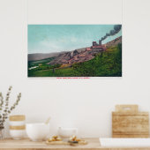 Luftaufnahme der Virtue MineBaker City, ODER Poster (Küche)