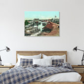 Luftaufnahme der WasserfrontStockton, CA Leinwanddruck (Insitu (Schlafzimmer))