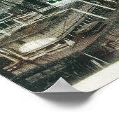 Luftaufnahme der WasserfrontStockton, CA Poster (Ecke)