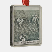 Luftaufnahme der weißen Berge, New Hampshire 1890 Ornament Aus Metall (Rechts)