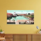 Luftaufnahme der WharfPetaluma, CA Leinwanddruck (Insitu (Wohnzimmer))