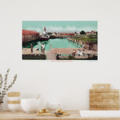 Luftaufnahme der WharfPetaluma, CA Poster (Küche)