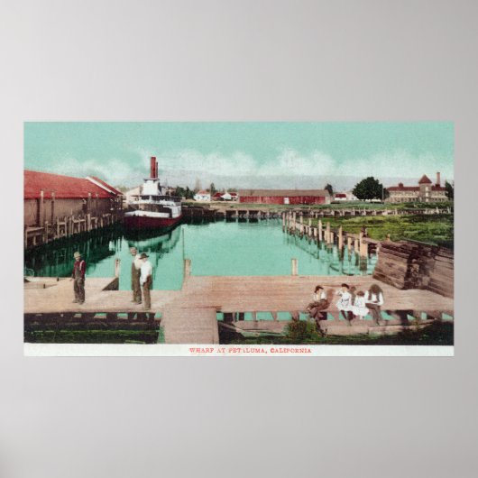 Luftaufnahme der WharfPetaluma, CA Poster (Vorne)