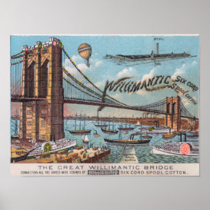 Luftaufnahme der Willimantic Brücke Poster