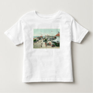 Luftaufnahme der Zelt-Stadt und der Kleinkind T-shirt