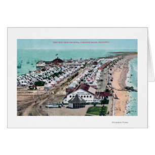 Luftaufnahme der Zelt-Stadt von Hotel del Coronado