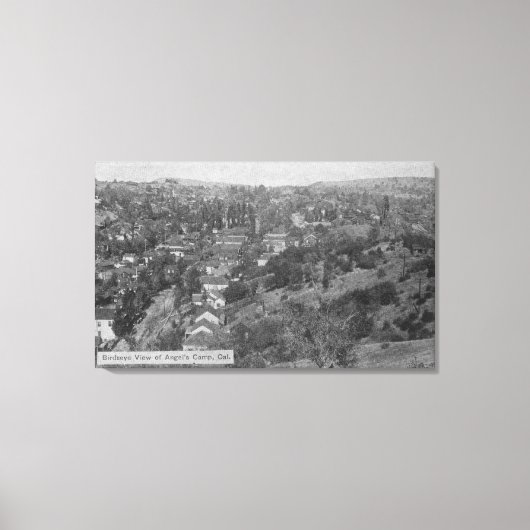 Luftaufnahme des Angels CampAngels Camp, CA Leinwanddruck (Vorderseite)