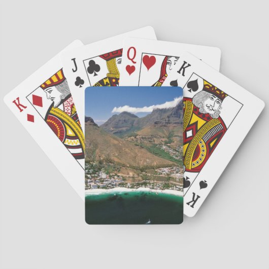 Luftaufnahme des Atlantiks mit Aufstellungsklipp Spielkarten (Rückseite)