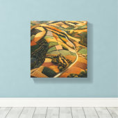 Luftaufnahme des Autumnal Farmland Leinwanddruck (Insitu (Holzboden))