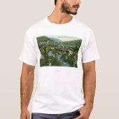 Luftaufnahme des CityDunsmuir, CA T-Shirt (Vorderseite)