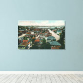 Luftaufnahme des CityVallejo, CA Leinwanddruck (Insitu (Holzboden))