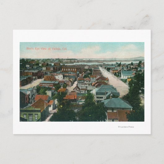 Luftaufnahme des CityVallejo, CA Postkarte (Vorderseite)
