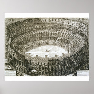 Luftaufnahme des Colosseum in Rom von 'Ansichten O Poster