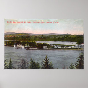 Luftaufnahme des Eichen-Vergnügungsparks Poster