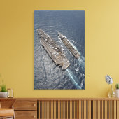 Luftaufnahme des Flugzeugträgers USS Ronald Reag Leinwanddruck (Insitu (Wohnzimmer))