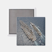 Luftaufnahme des Flugzeugträgers USS Ronald Reag Magnet (Vorderseite/Rückseite)