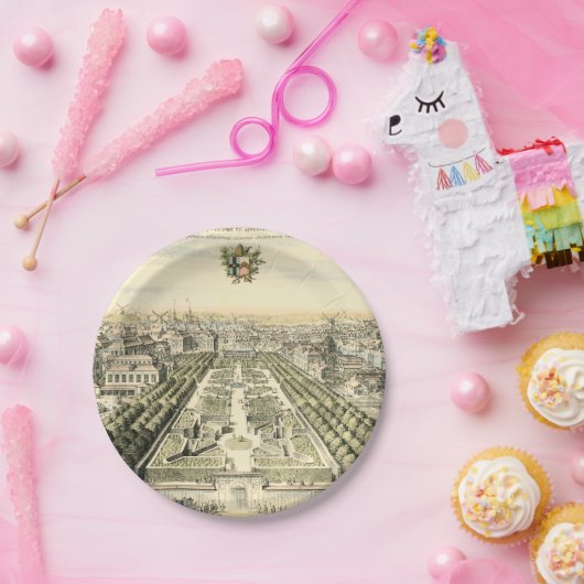 Luftaufnahme des Formal Garden von Eric Dahlbergh Pappteller (Party)