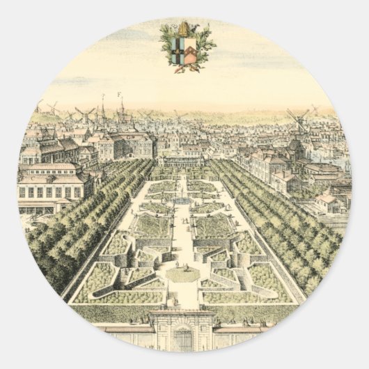 Luftaufnahme des Formal Garden von Eric Dahlbergh Runder Aufkleber (Vorderseite)