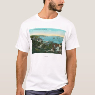 Luftaufnahme des Forts Rosecrans und der Stadt T-Shirt
