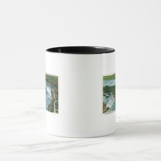 Luftaufnahme des gesamten Niagarafalls 2 Tasse (Zentrum)