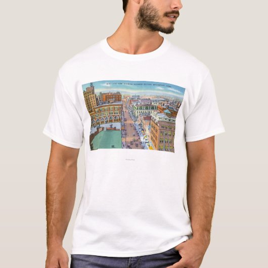 Luftaufnahme des Geschäfts-Abschnitts der Stadt T-Shirt (Vorderseite)