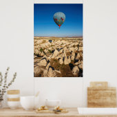 Luftaufnahme des Heißluftballons, Kappadokien Poster (Küche)