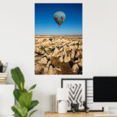 Luftaufnahme des Heißluftballons, Kappadokien Poster (Heimbüro)