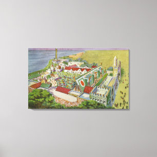 Luftaufnahme des irischen Dorfs Leinwanddruck