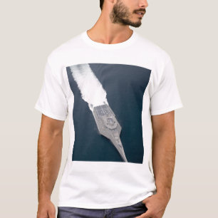 Luftaufnahme des Küstenkampfschiffs T-Shirt