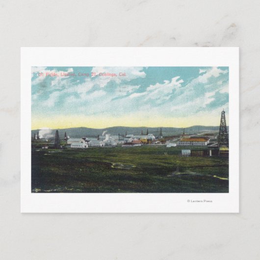 Luftaufnahme des Lager 27 Oil FieldsCoalinga, CA Postkarte (Vorderseite)